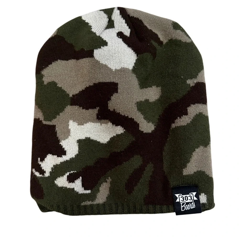 Kids 303 Boards Camo Beanie Winter Hat‎
